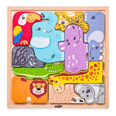 Woody Puzzle an Bord - Tiere / ab 1 Jahr
