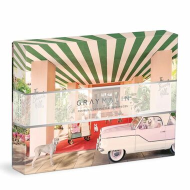 Galison Doppelseitiges Puzzle Hunde im Beverly Hills Hotel / 500 Teile / ab 8 Jahren