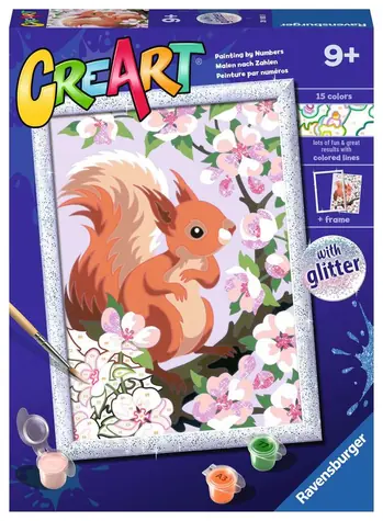 Ravensburger CreArt Süßes Eichhörnchen (mit Glitzer) / ab 9 Jahren