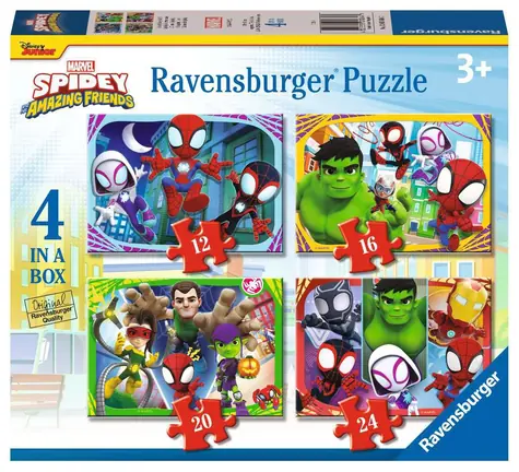 Ravensburger Spidey und seine tollen Freunde 4 in 1 - 12+16+20+24 Teile / ab 3 Jahren