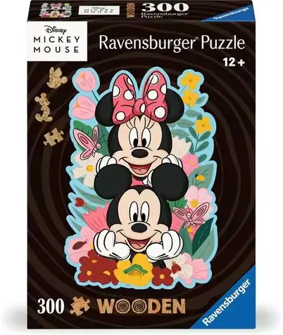Ravensburger Holz Disney: Mickey und Minnie / 300 Teile / ab 12 Jahren