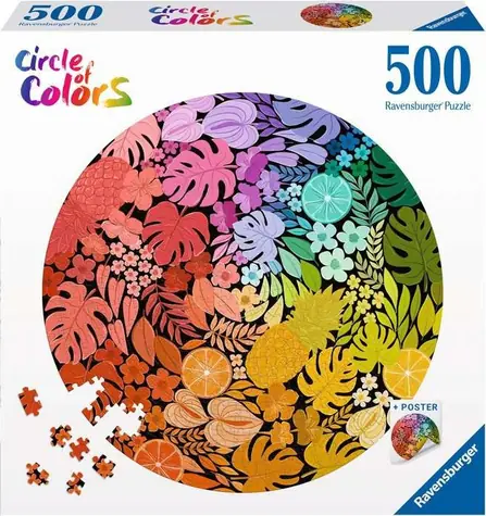 Ravensburger Rundpuzzle: Tropisches Motiv / 500 Teile / ab 12 Jahren
