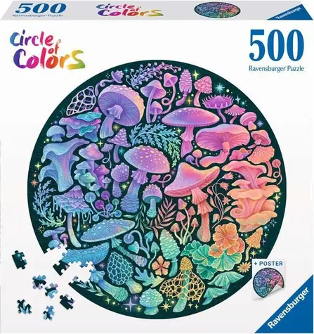 Ravensburger Rundpuzzle: Pilze / 500 Teile / ab 12 Jahren