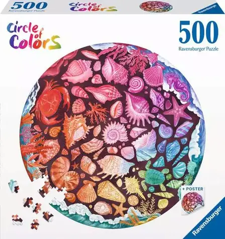 Ravensburger Rundpuzzle: Muscheln / 500 Teile / ab 12 Jahren