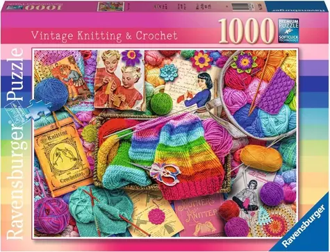 Ravensburger Vintage Stricken und Häkeln / 1000 Stück / ab 14 Jahren