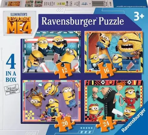 Ravensburger I, der Bösewicht 4 4 in 1 - 12+16+20+24 Teile / ab 3 Jahren