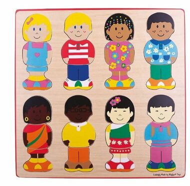 Bigjigs Toys Einsteckpuzzle Freunde / ab 1 Jahr