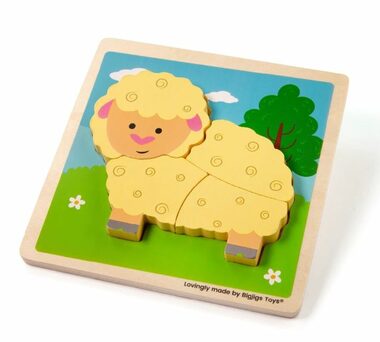 Bigjigs Toys Einsteckpuzzle Schaf / ab 1 Jahr