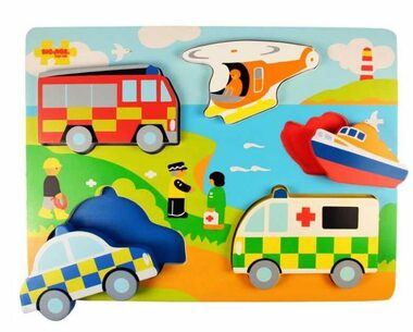 Bigjigs Toys Einsteckpuzzle Retter / ab 1 Jahr