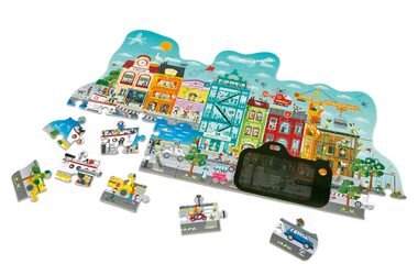 Hape Puzzle - Animierte Stadt in Bewegung / 49 Teile / ab 4 Jahren 