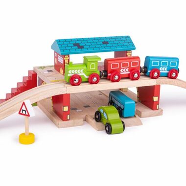 Bigjigs Rail Station NAD der Straße / ab 3 Jahren