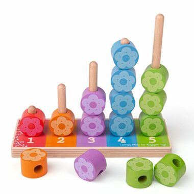 Bigjigs Baby Anstecken mit bunten Blumen / ab 1 Jahr