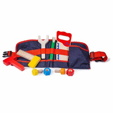 Bigjigs Toys Holzwerkzeuge am roten Gürtel / ab 3 Jahren