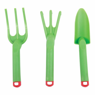 Bigjigs Toys Gartenwerkzeug-Set Kunststoff grün 3-tlg. / ab 3 Jahren
