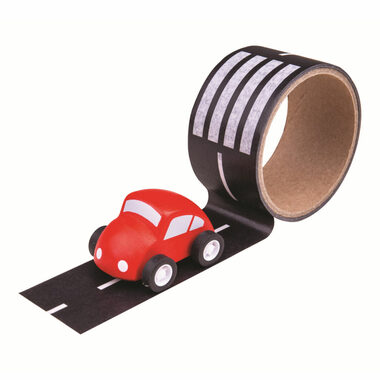 Bigjigs Toys Klebeband Reise mit Spielzeugauto / ab 3 Jahren