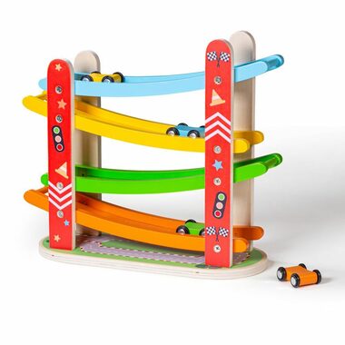 Bigjigs Toys Autorennbahn aus Holz / ab 3 Jahren