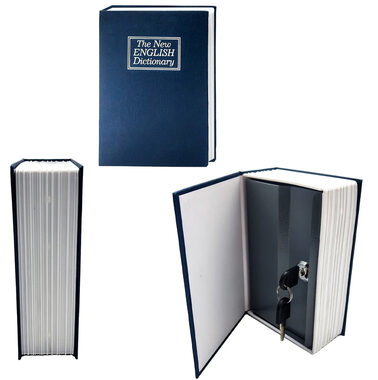 Mad Monkey Büchertresor blau / Trezor mit Schlüssel  