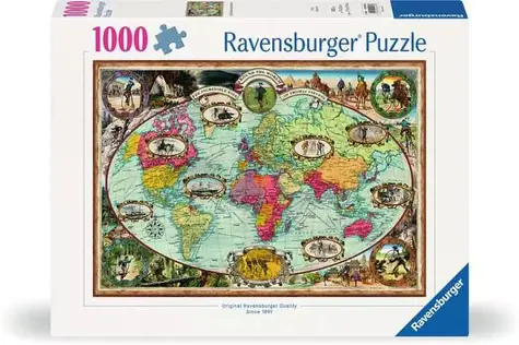 Ravensburger Mit dem Fahrrad um die Welt / 1000 Stück / ab 14 Jahren