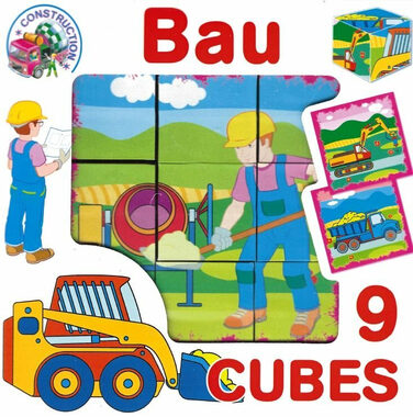 DOHANY Bilderwürfel Bau / 9 Würfel / ab 3 Jahren