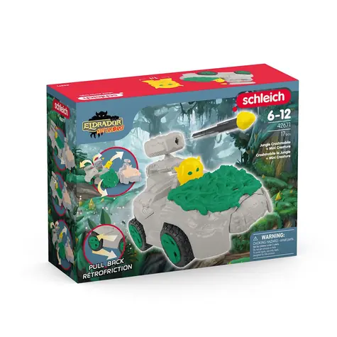 Schleich Jungle CrashMobile mit Mini Creature Figur / ab 7 Jahren