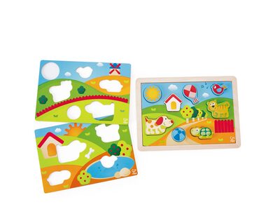 Hape Puzzle - Sunny Valley 3in1 / ab 1 Jahr