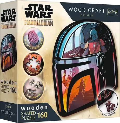 Trefl Wood Craft Origin - Puzzle - Der Mandalorianer / 160 Teile / 24,4 x 21,3 cm / Alter 9+