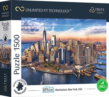 Trefl - Puzzle - UFT Stadtbild: Manhattan, New York, USA / 1500 Teile / 85 x 58 cm / ab 12 Jahren