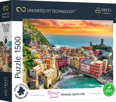Trefl - Puzzle - UFT Romanti Sonnenuntergang: Vernazza, Ligurien, Italien / 1500 Teile / 85 x 58 cm / Alter 12+