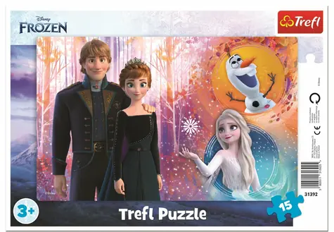 Trefl - Puzzle - Eiskönigreich: Glückliche Erinnerungen / 15 Teile / 26 x 16 cm / Alter 3+