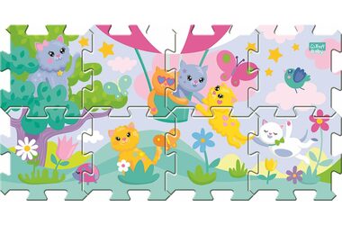 Trefl - Puzzle - Schaumstoffpuzzle Kätzchen / 117 x 60 cm / 28,5 x 28,5 cm / ab 2 Jahren