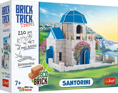 Trefl - Bausatz - BRICK TRICK Travel: Santorini M / 260 Teile / ab 7 Jahren
