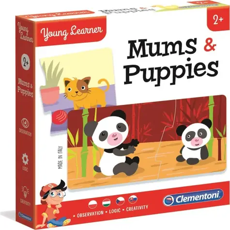 Clementoni Young Learner: Mütter und Jungen / 12x2 Teile / ab 2 Jahren