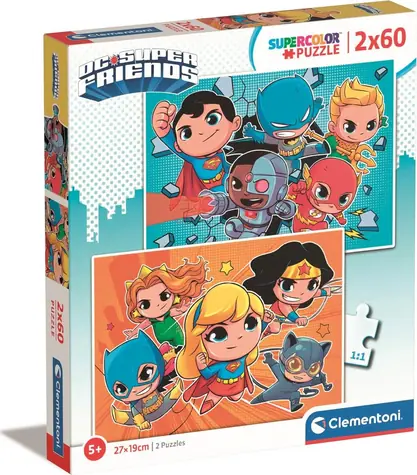 Clementoni PUZZLE DC Super Friends / 2x60 Teile / ab 5 Jahren