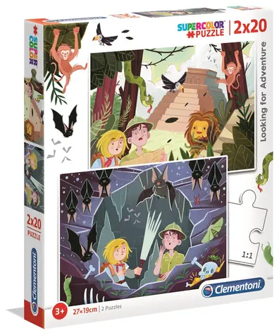 Clementoni PUZZLE Adventure / 2x20 Teile / ab 3 Jahren