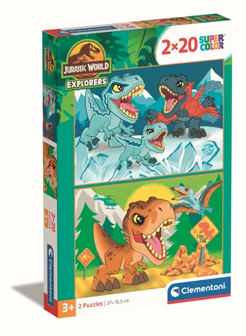 Clementoni PUZZLE Jurassic World / 2x20 Teile / ab 3 Jahren 