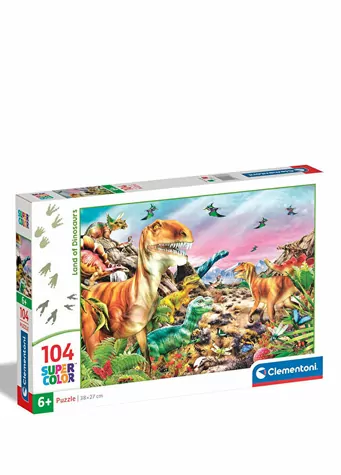 Clementoni PUZZLE Land der Dinosaurier / 104 Teile / ab 6 Jahren 