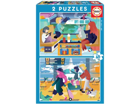 Educa Puzzle Reise / 2x48 Teile / ab 3 Jahren 