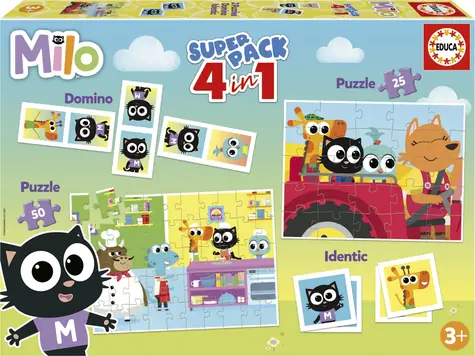 Educa Milo 4-in-1 Spielset / ab 3 Jahren