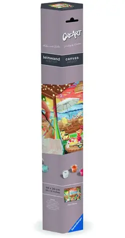 Ravensburger Creart Entspannung am Strand / Malen auf Leinwand / ab 8 Jahren