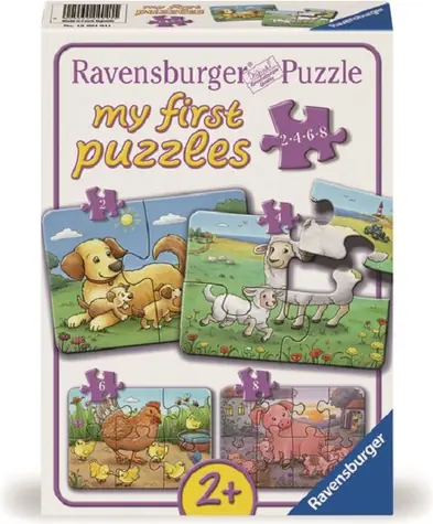 Ravensburger Puzzle: Tierfamilien auf dem Bauernhof / 2 /4 /6 /8 Teile / ab 2 Jahren