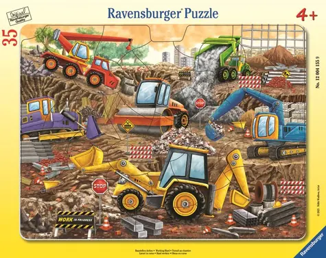 Ravensburger Puzzle: Baumaschinen im vollen Gange / 35 Teile / ab 4 Jahren 