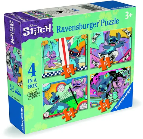 Ravensburger Puzzle Disney: Stitch: Lustige Aktivitäten 4 in 1 / ab 3 Jahren 