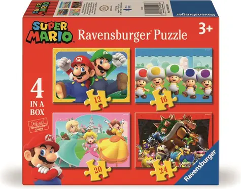 Ravensburger Puzzle: Super Mario und seine Abenteuer 4 in 1 / ab 3 Jahren 