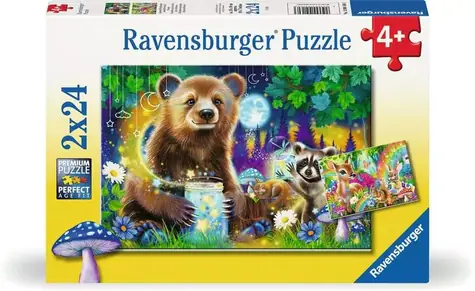 Ravensburger Puzzle: Freunde aus dem Zauberwald / 2x24 / ab 4 Jahren 