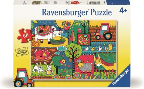 Ravensburger Puzzle: Ein Tag auf dem Bauernhof / 60 Teile / ab 4 Jahren 