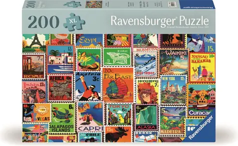 Ravensburger Puzzle: Briefmarken aus aller Welt / 200 Teile / ab 8 Jahren