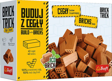 Trefl BRICK TRICK Packung mit langen Ziegeln, 40 Stück