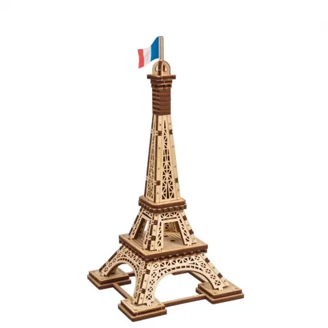 Ugears 3D-mechanisches Holzpuzzle Eiffelturm