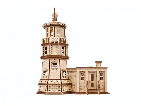 Ugears 3D-Holzpuzzle, mechanisch, Split Rock Lighthouse
