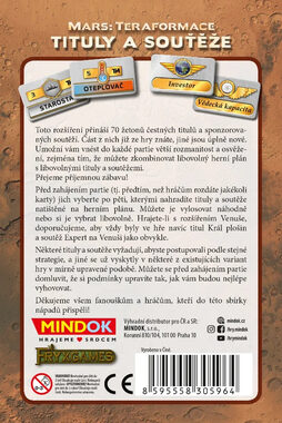 Mindok Mars: Terraformation - Titel und Wettbewerbe - Erweiterung 8 / Spieldauer: 180 Minuten / Anzahl Spieler: 1-5 / Ab 12 Jahren